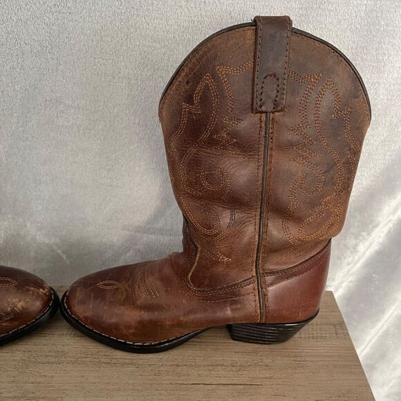 Smoky Mountain Boots Girls 2 Brown Leather Distressed Embroidered Western 3034C - Picture 16 of 16